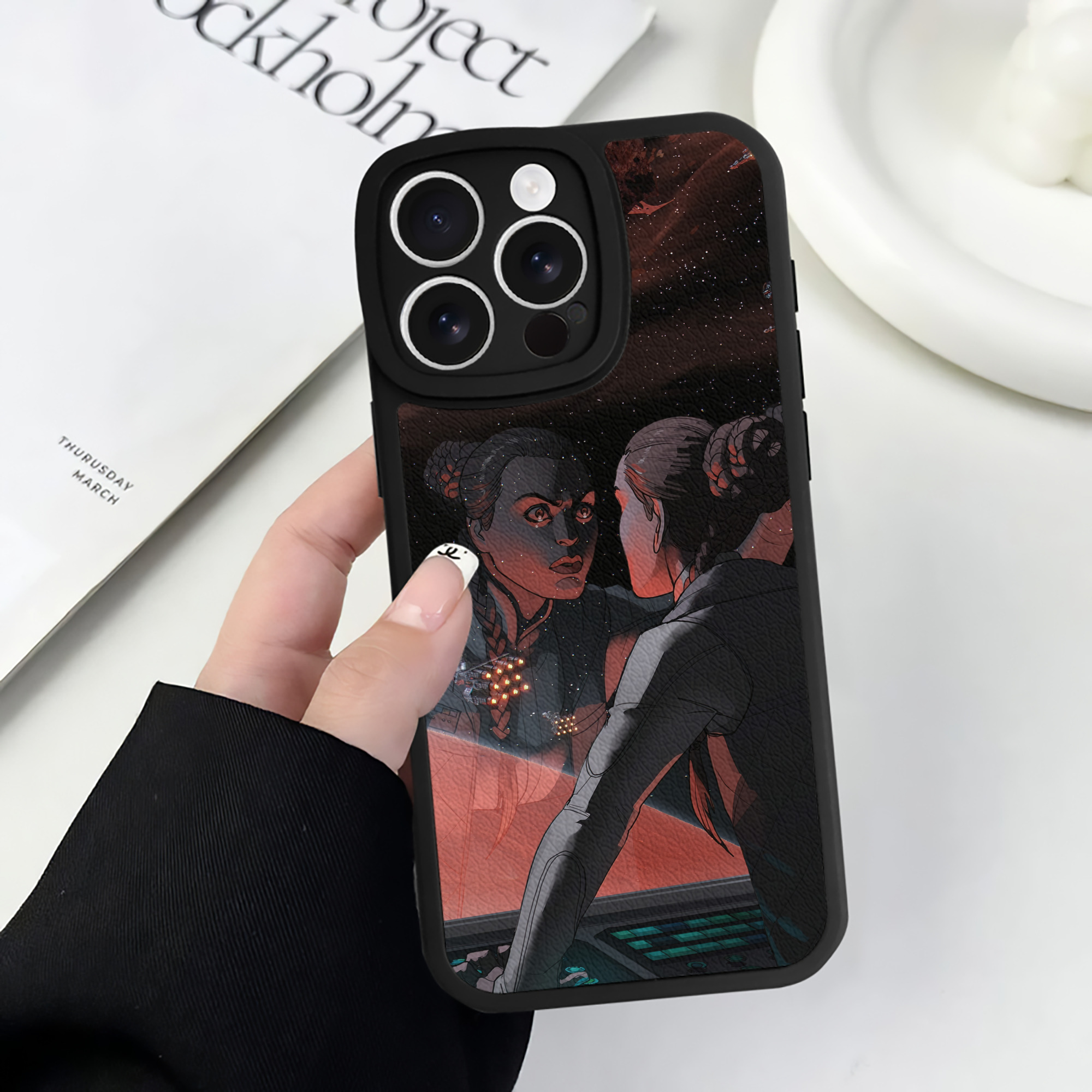 （画像用） スター・ウォーズ Star Wars 【iPhone 16シリーズ対応】シリコンスマホケース（レザー調） 材質：シリコン